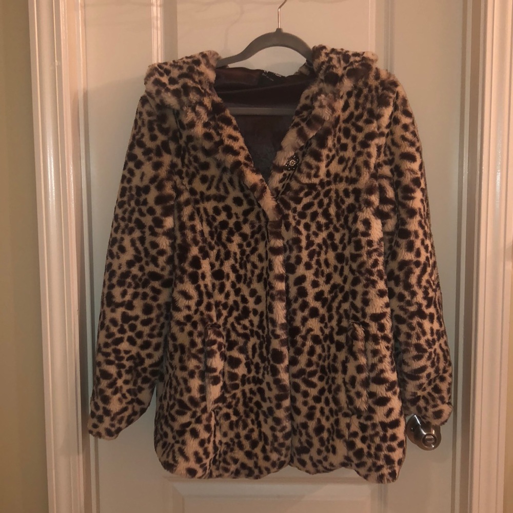 Leopard/animal print coat